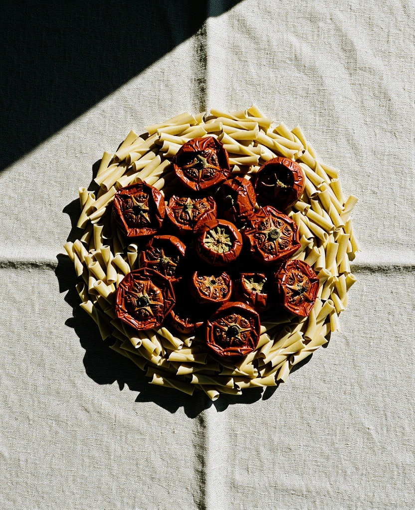 Ingredienti naturali su lino